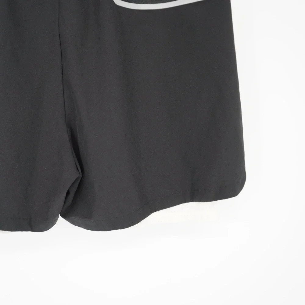 Young LA Shorts Compression Lined Black Men Athletic Gym Pockets Stretch XXL